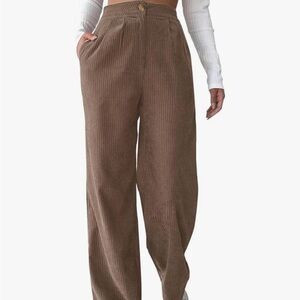 Brown Corduroy Women's Pants